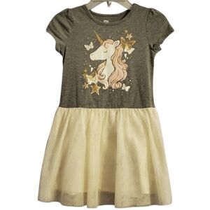 Epic Threads Girls Glittery Unicorn Butterflies Tee Shirt Dress 6